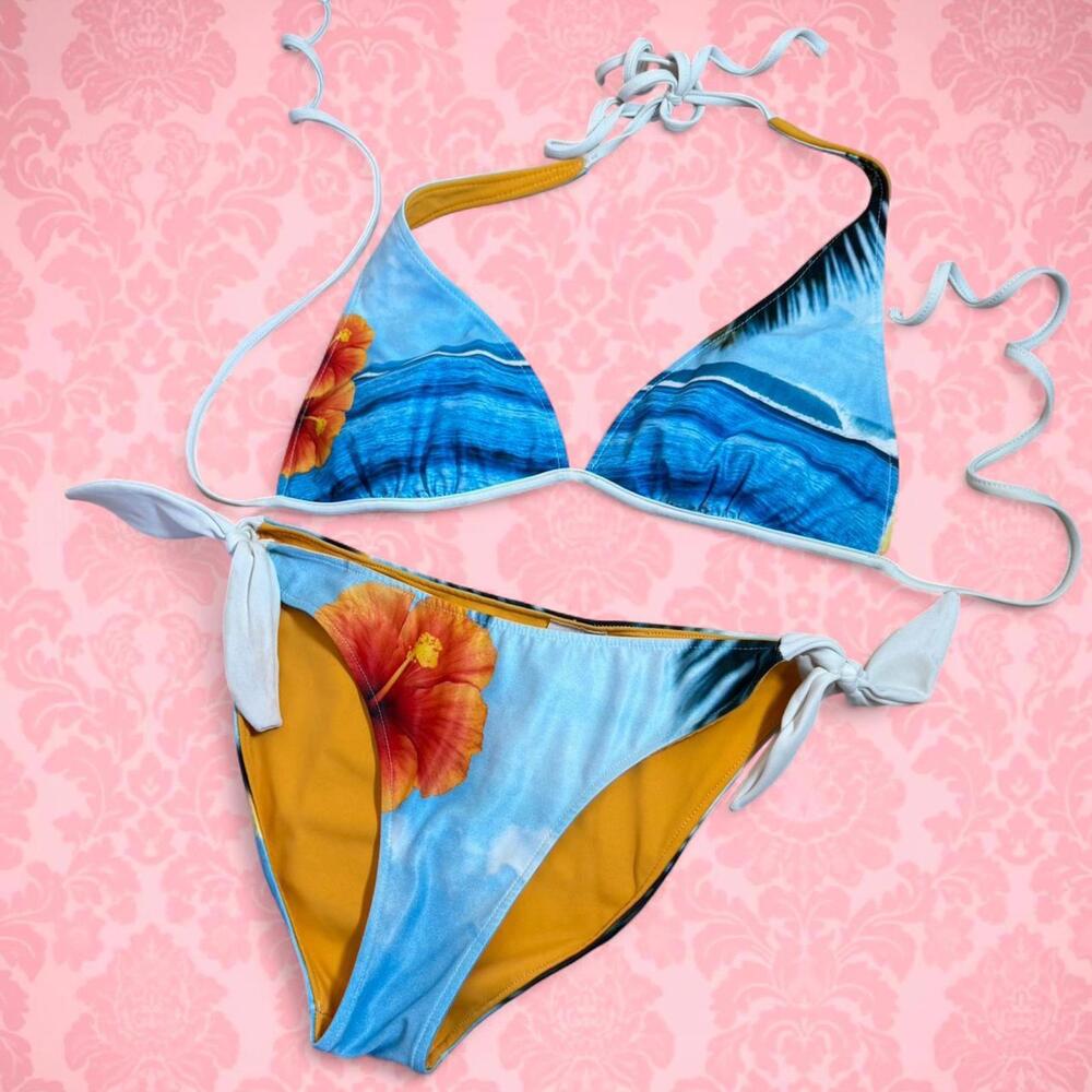 Aaron Chang 🌺 Y2K TROPICAL PARADISE 3-PIECE BIKINI SET + RASH GUARD 🏄‍♀️